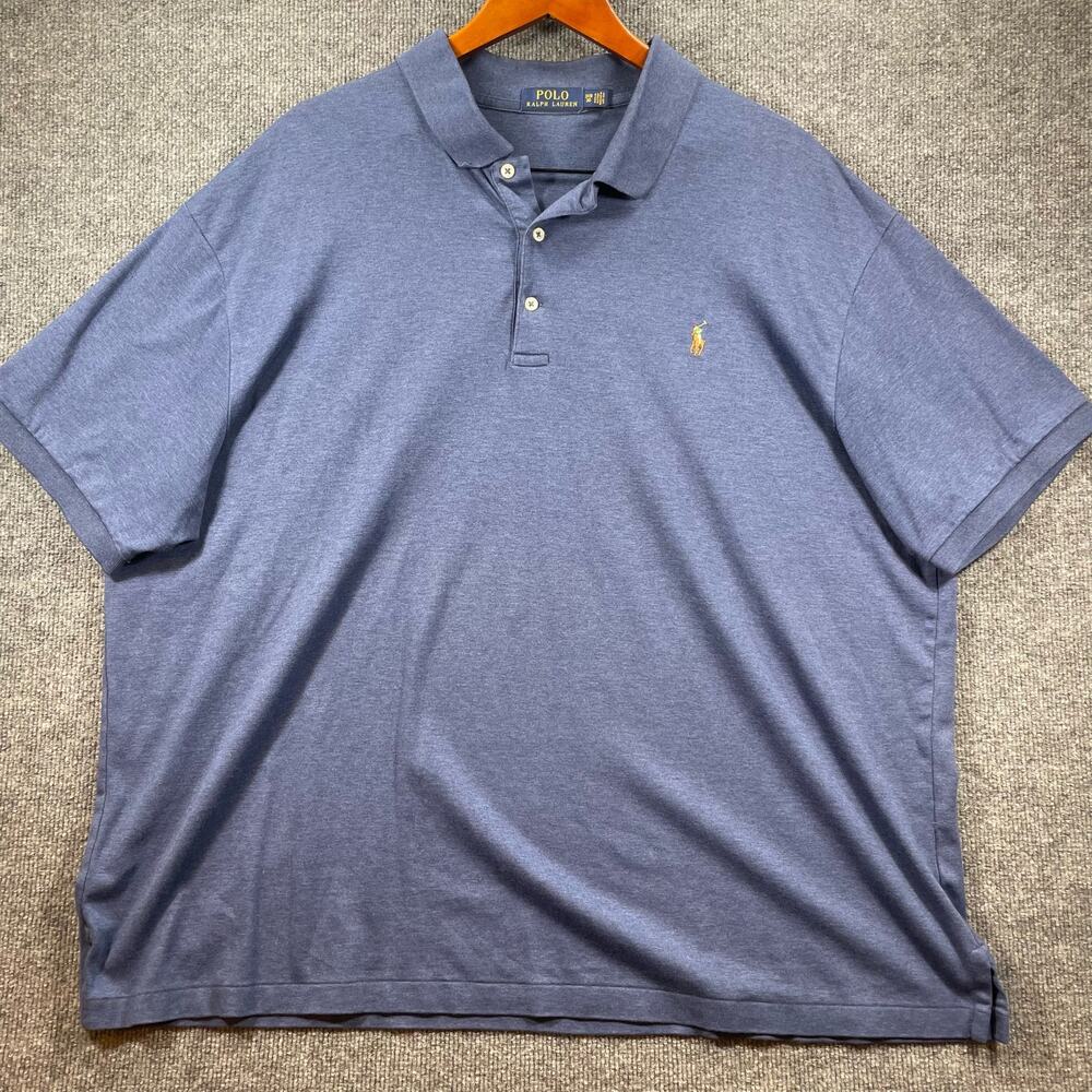 Polo Ralph Lauren Polo Shirt Men's 3XB Blue Soft Flesh Pony Stretch Soft